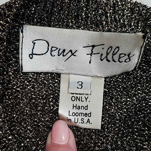 Gold crew neck sweater,dolman type sleeves•sz. lrg - Picture 5 of 8